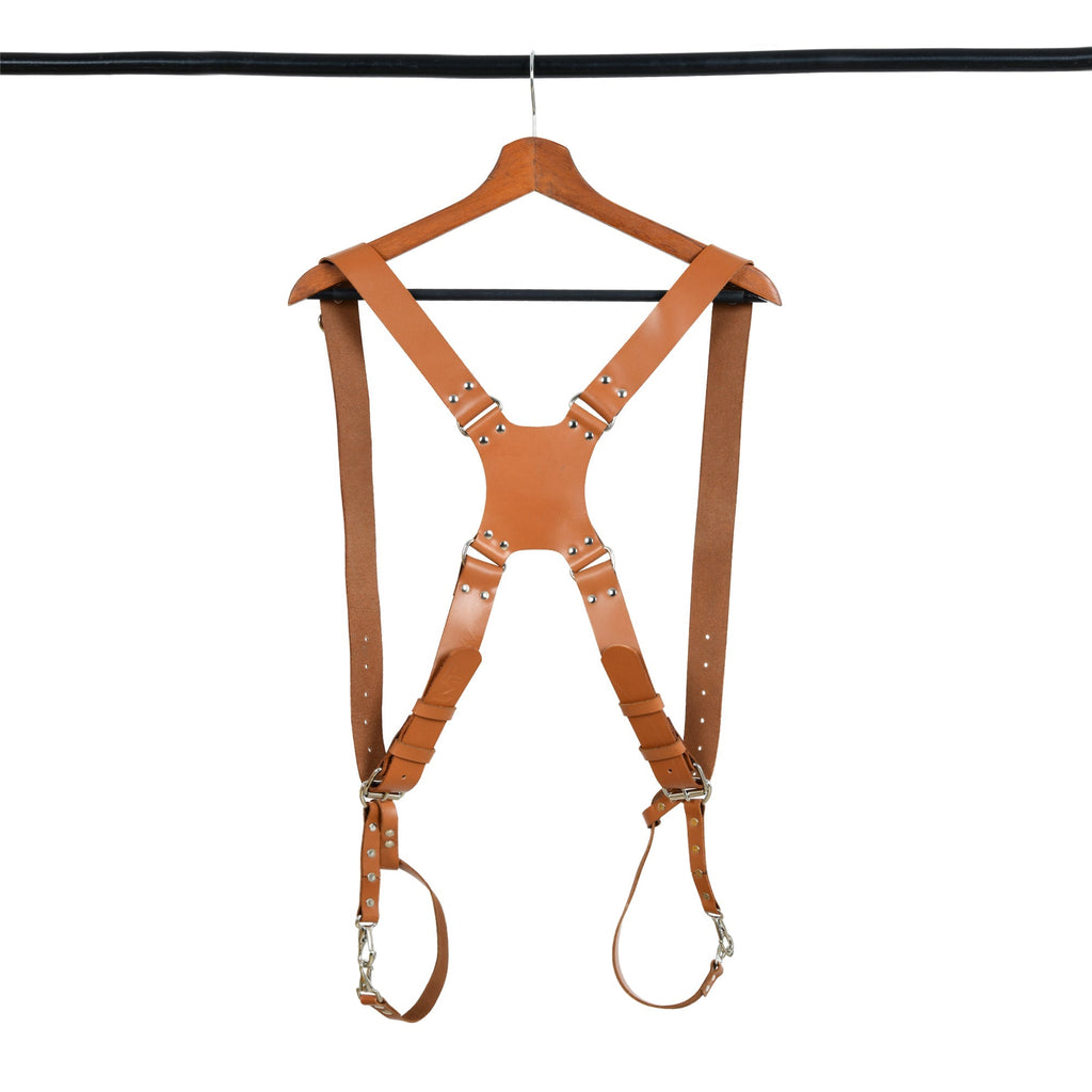 Double Camera Strap Harness- Tan Brown