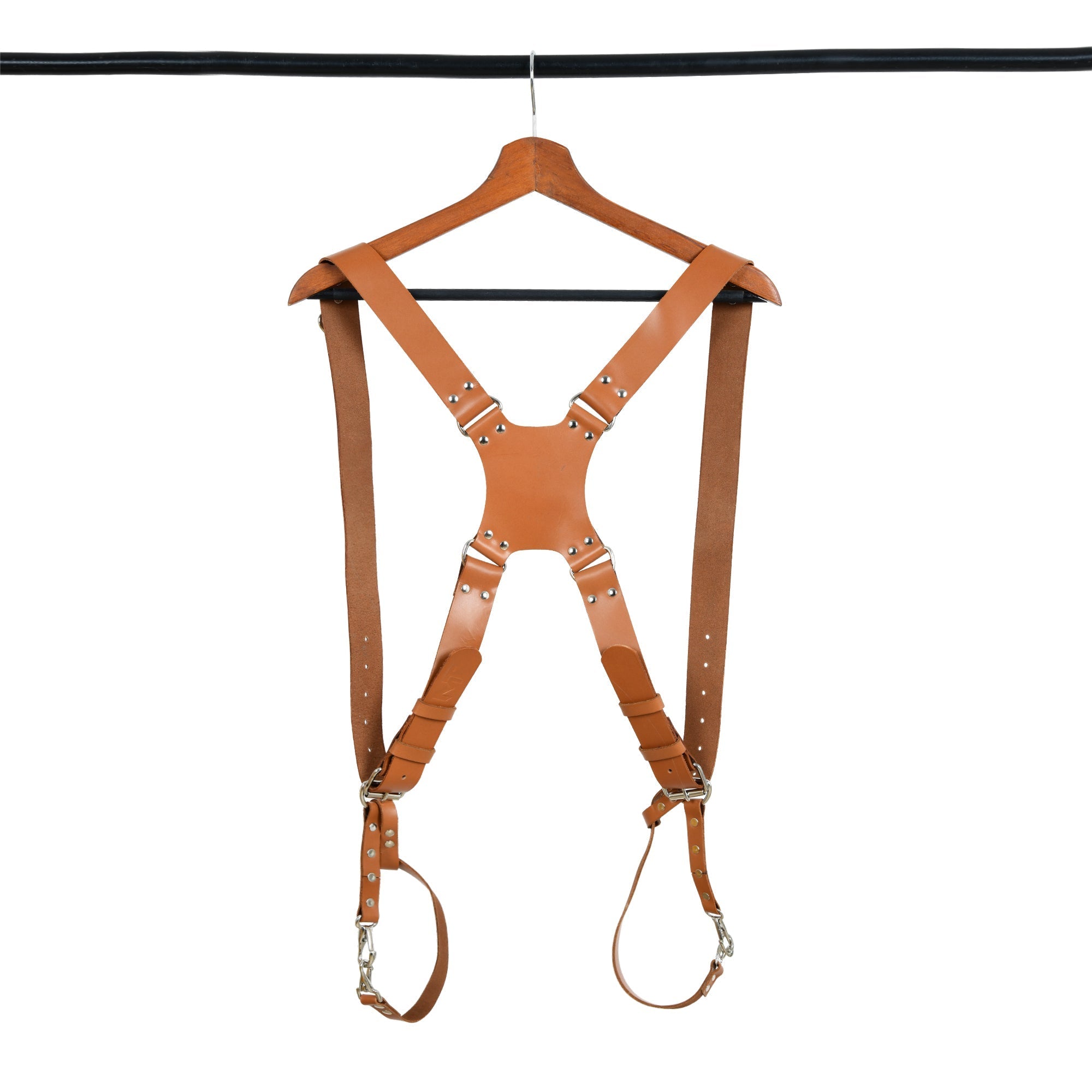 Double Camera Strap Harness- Tan Brown