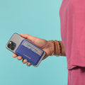 Mag Safe Leather Wallet with RFID - Cobalt