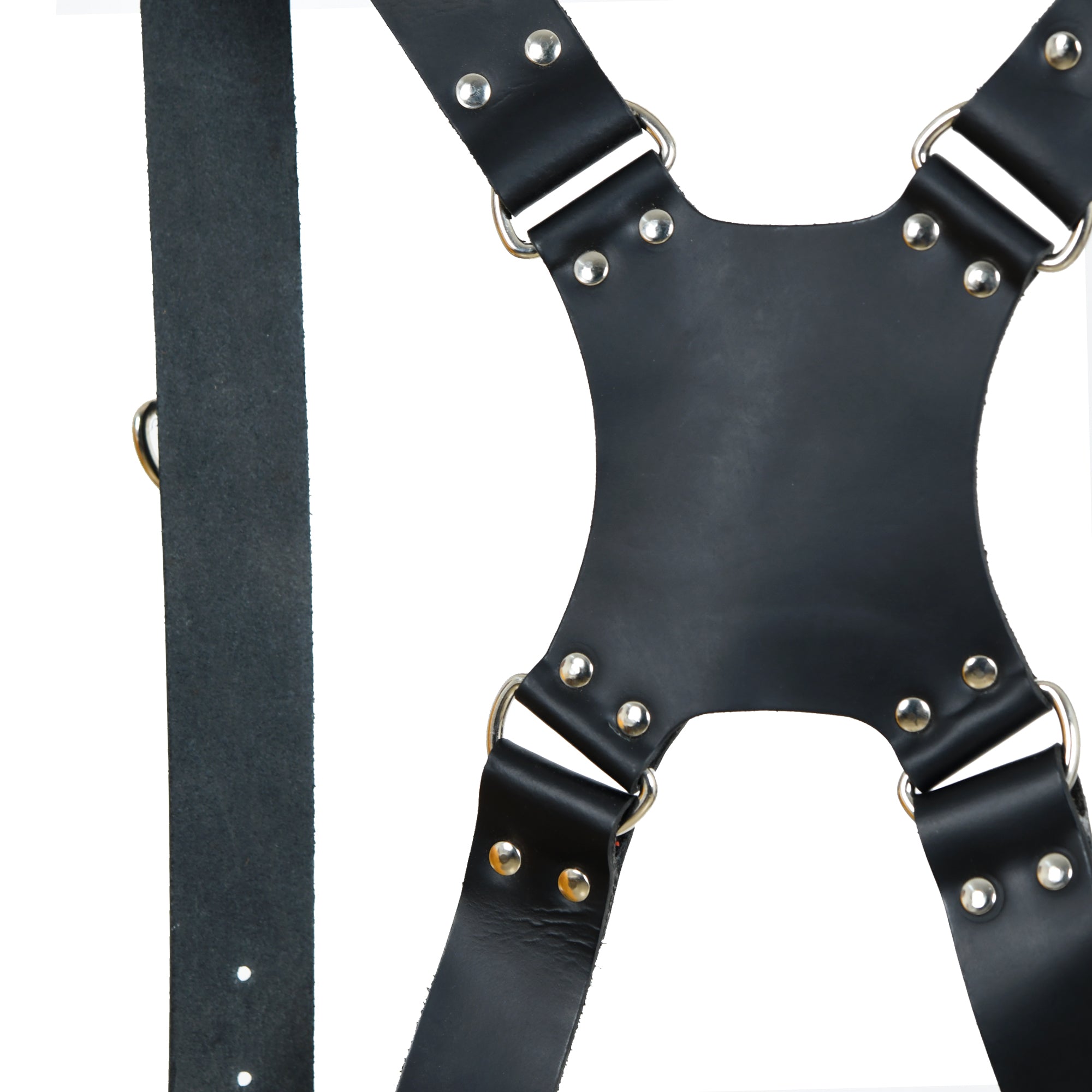 Dual Leather Camera Strap Harness- Black