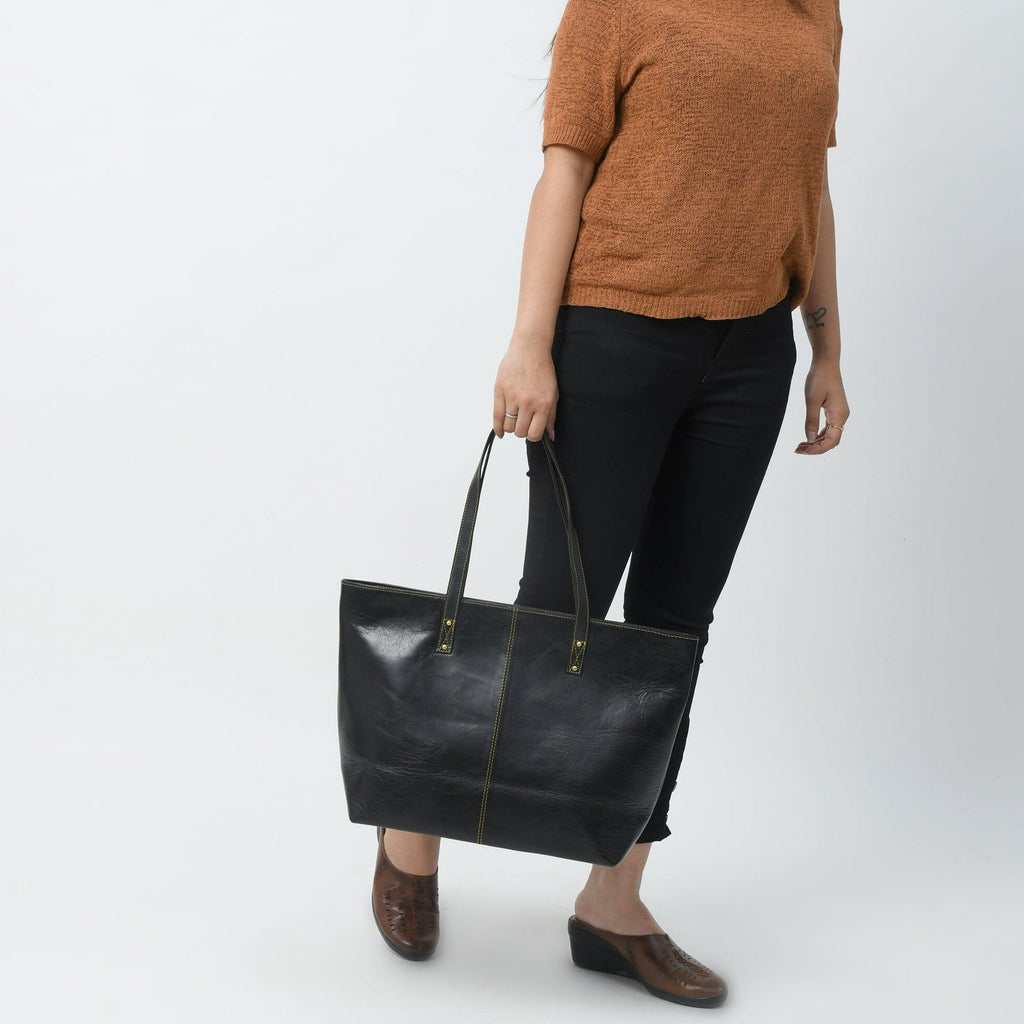 The Kim Tote Bag- Black