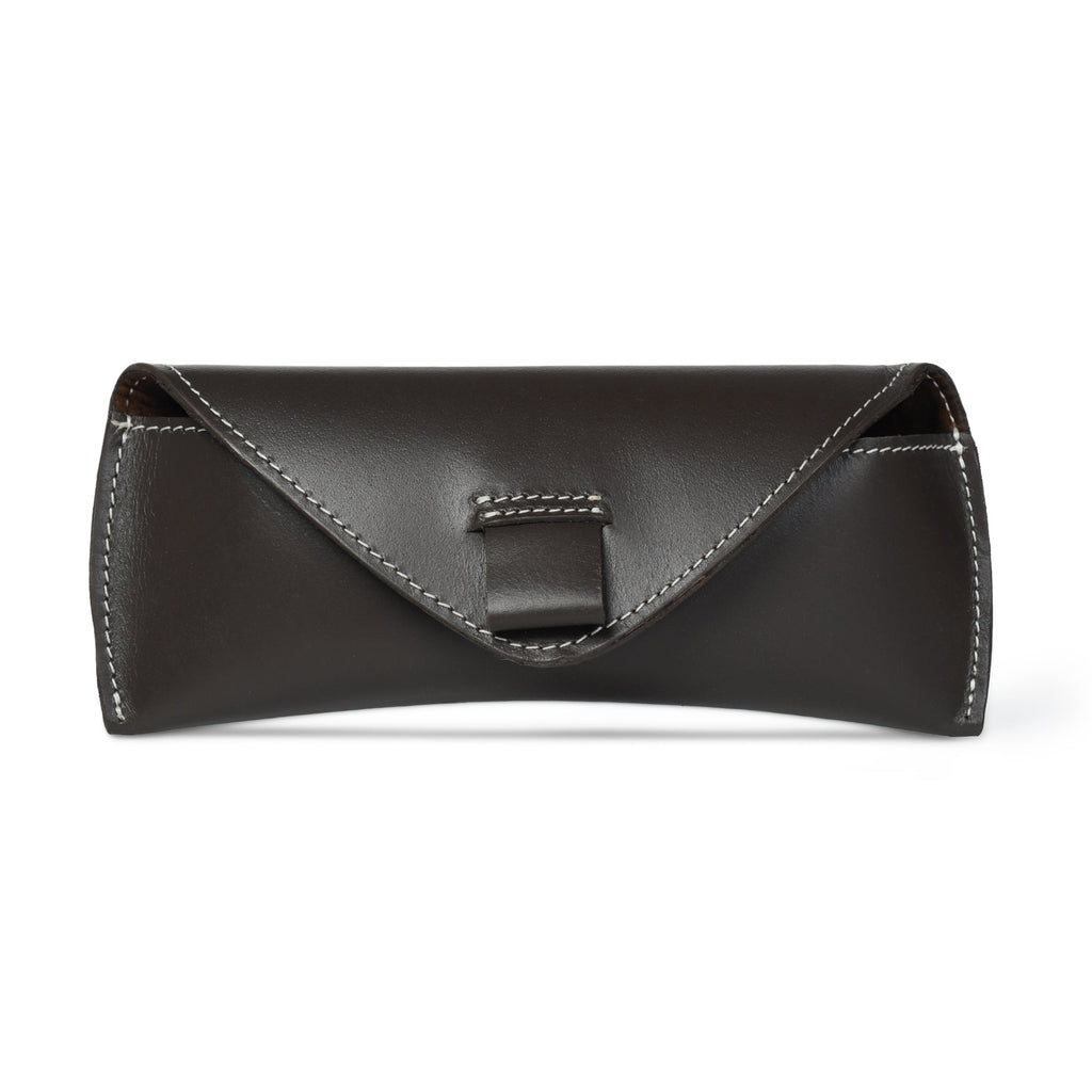 Brown Guard Leather Sunglass Case