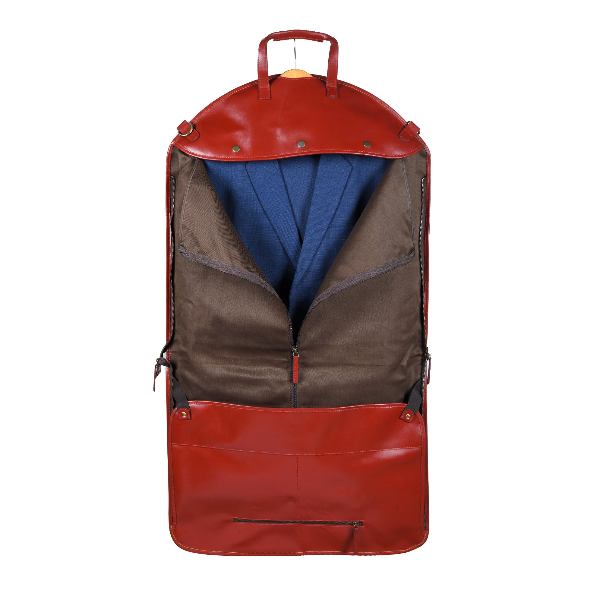 Leather Garment Bag - Dress Protection Bag