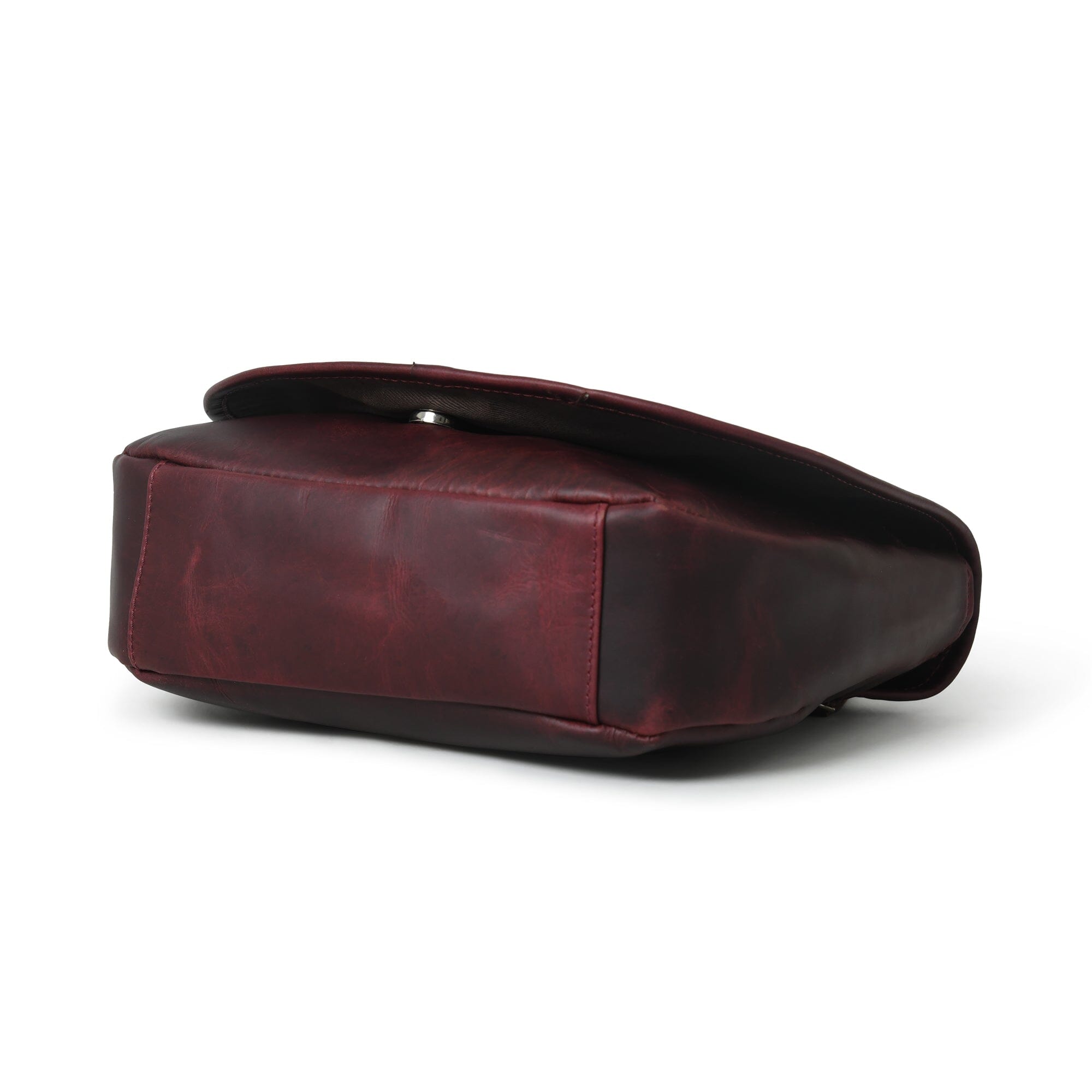 The Croco Satchel- Cherry Red