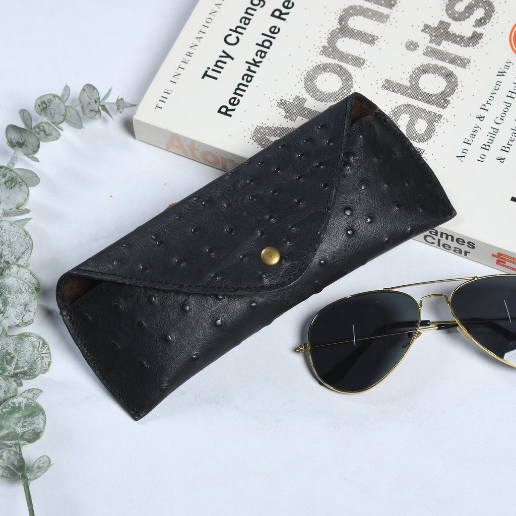 Black Leather Sunglasses Cover