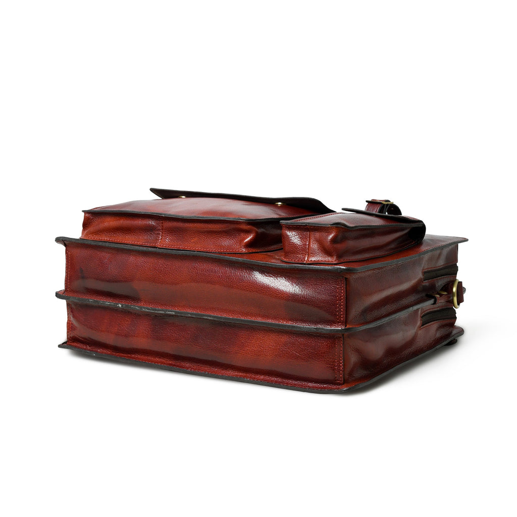 Tuscany Italian Leather Briefcase, Tan