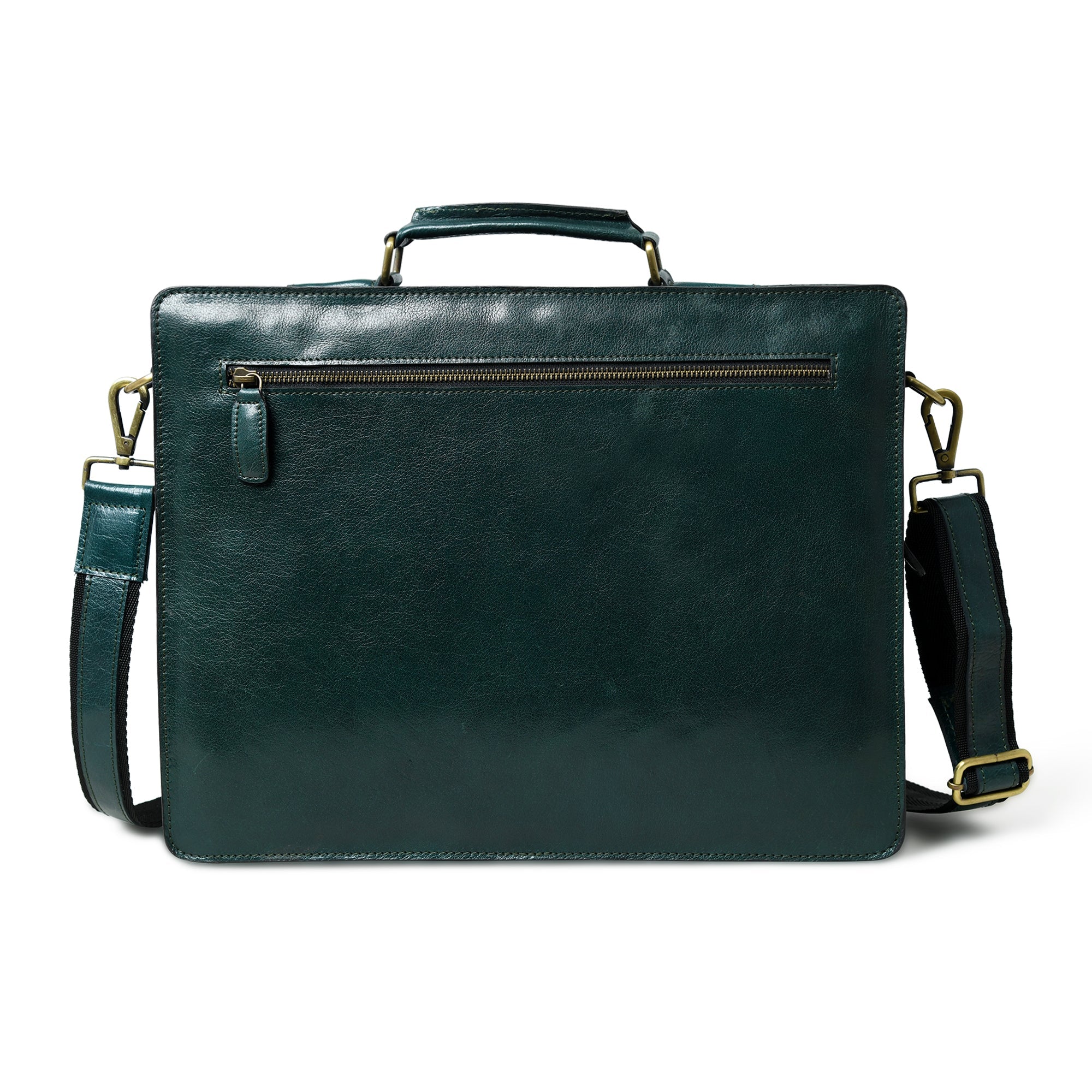 Tuscany Italian Leather Briefcase, Green