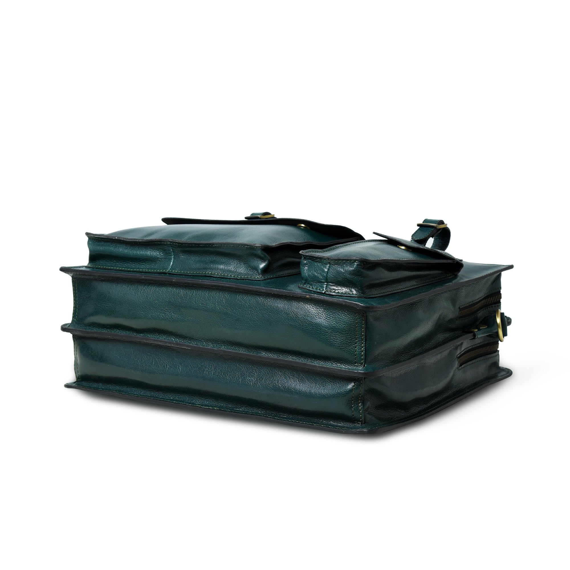 Tuscany Italian Leather Briefcase, Green