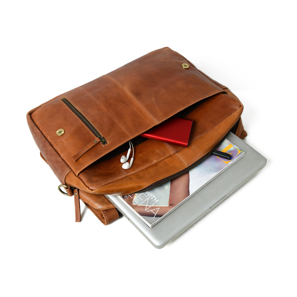 Wilson Tan Leather Crossbody Bag