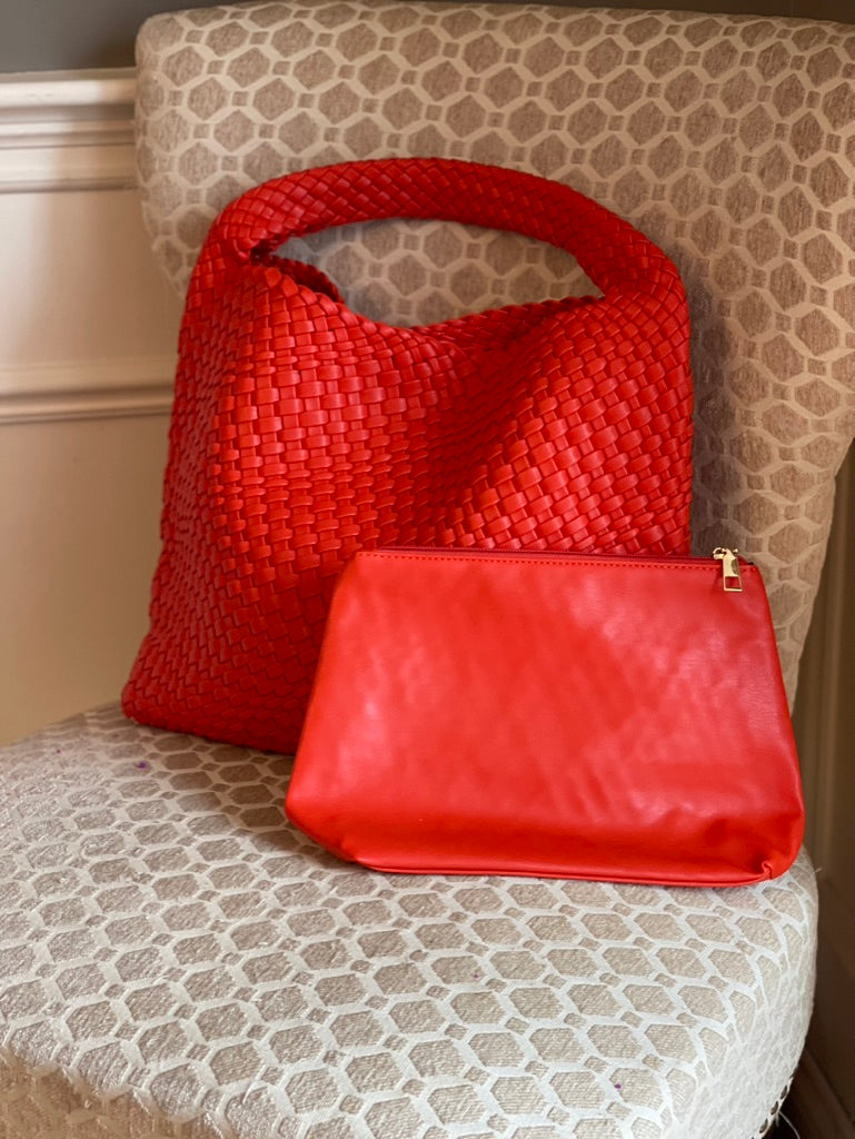 the-willow-large-woven-vegan-leather-tote-red-orange-babs+birdie-plain+plaid-2