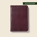 Compact Bifold Wallet with RFID Protection - Burgundy
