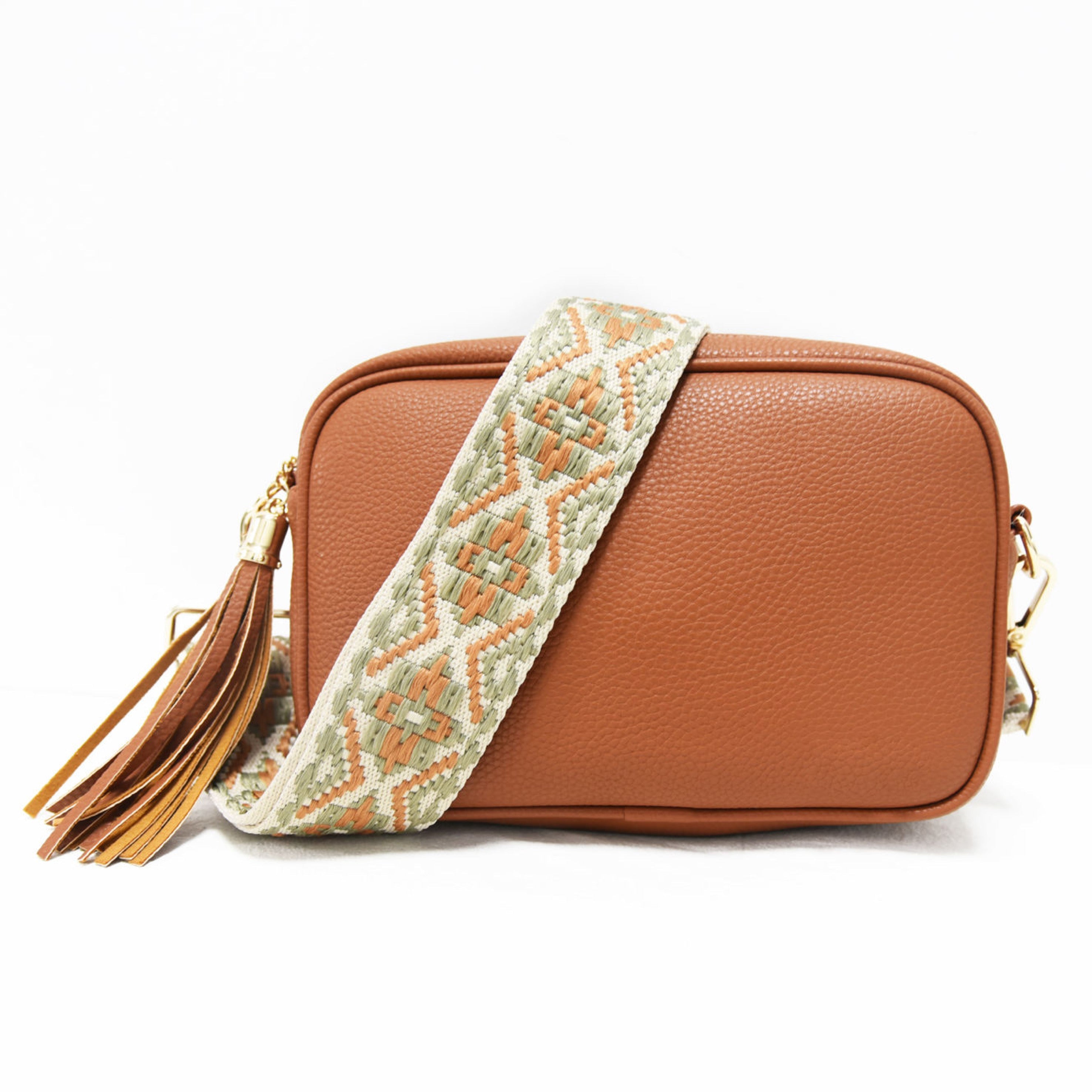 the-luna-camera-crossbody-with-medallion-strap-brown-babs+birdie-plain+plaid-1