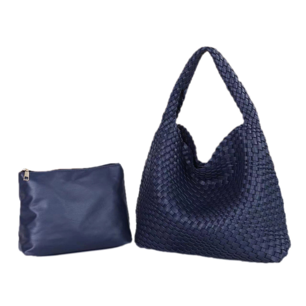 the-willow-large-woven-vegan-leather-tote-navy-babs+birdie-plain+plaid-1