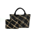 the-charli-large-woven-neoprene-tote-with-wristlet-onyx-with-mocha-stripe-babs+birdie-plain+plaidHandbag-1