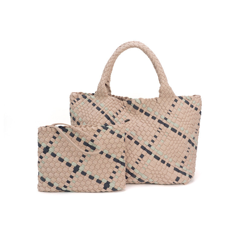 the-charli-large-woven-neoprene-tote-with-wristlet-dune-babs+birdie-plain+plaidHandbag-1