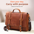 Falco Slim Leather Laptop Bag
