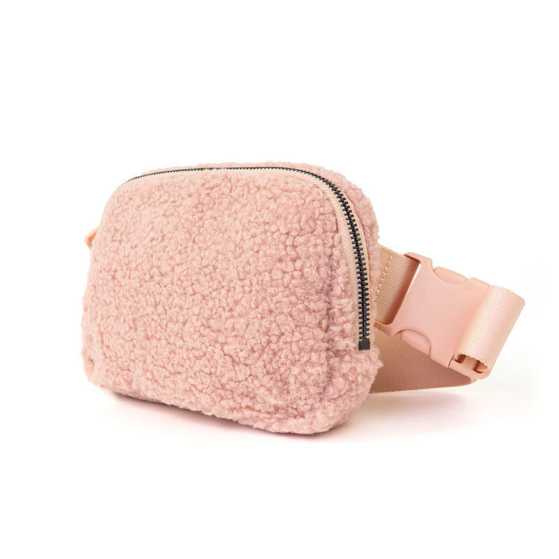 the-lennon-sherpa-belt-bag-sling-bag-waist-bag-light-pink-babs+birdie-plain+plaid-2