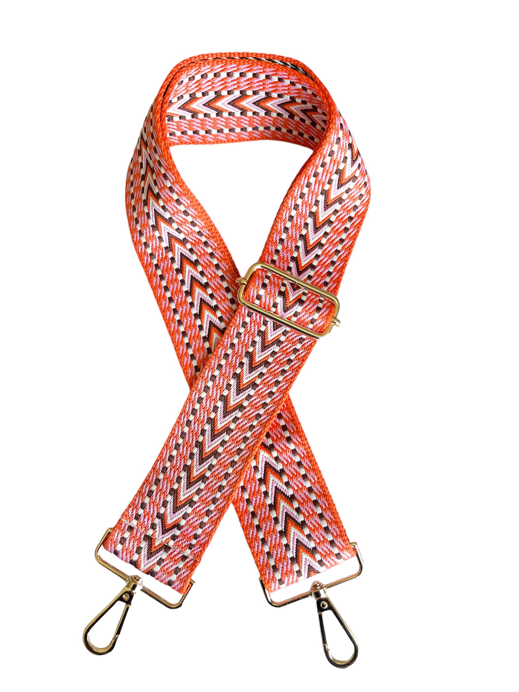 pink-orange-abstract-bag-strap-gold-hardware-babs+birdie-plain+plaid-1