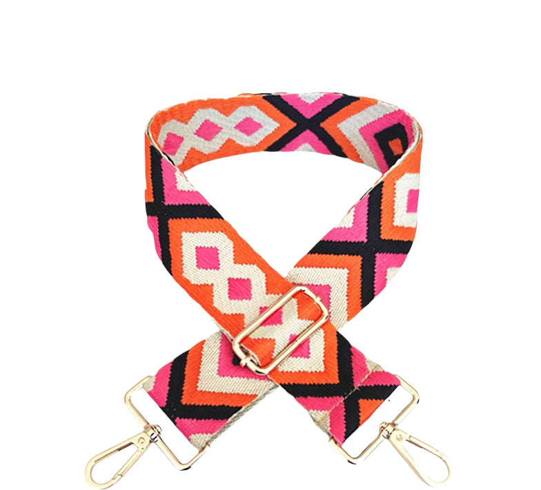 pink-orange-boho-bag-strap-gold-hardware-babs+birdie-plain+plaid-1