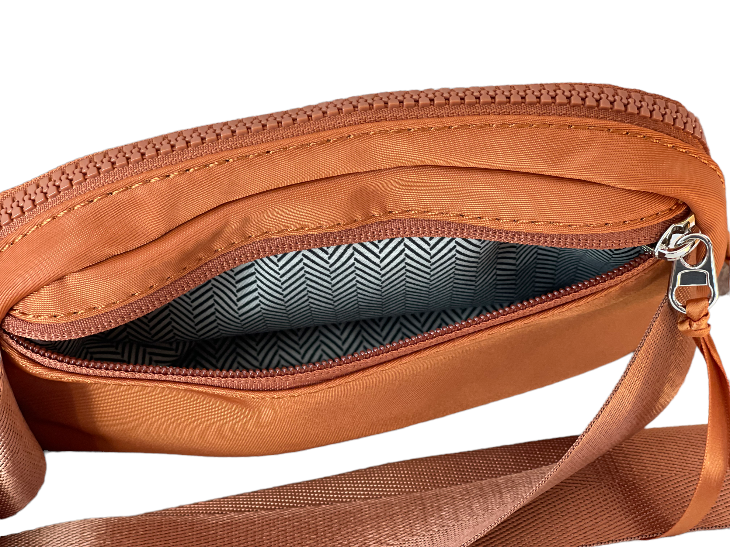the-lennon-nylon-belt-bag-sling-bag-waist-bag-burnt-orange-babs+birdie-plain+plaid-4