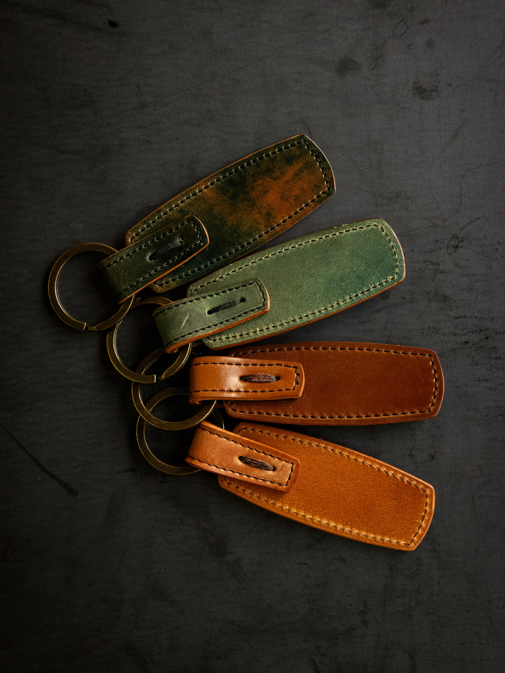 Rover Key Ring - Natural Horween Shell Cordovan