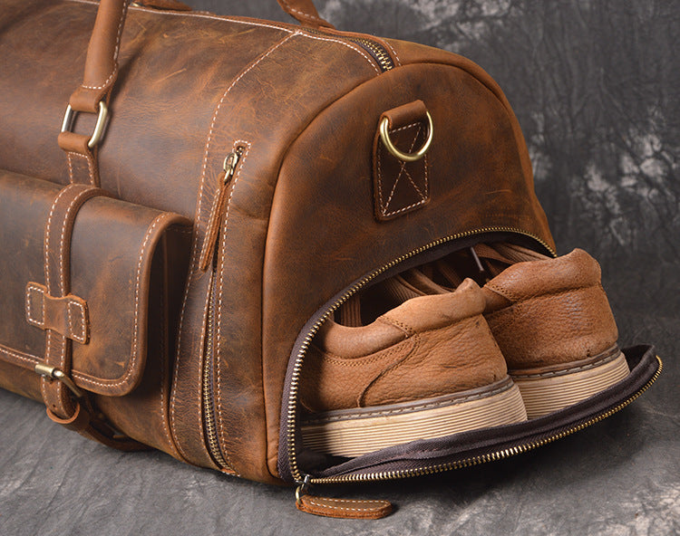 Vintage Genuine Leather Travel Bag
